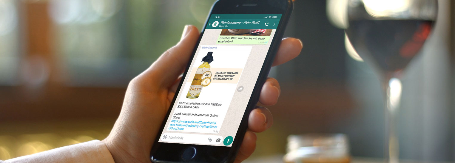 Weinberatung über WhatsApp